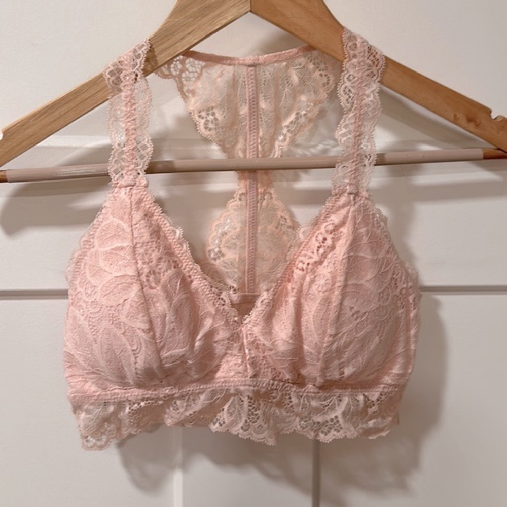 Auden Light Pink Lace Bralette . Size S.